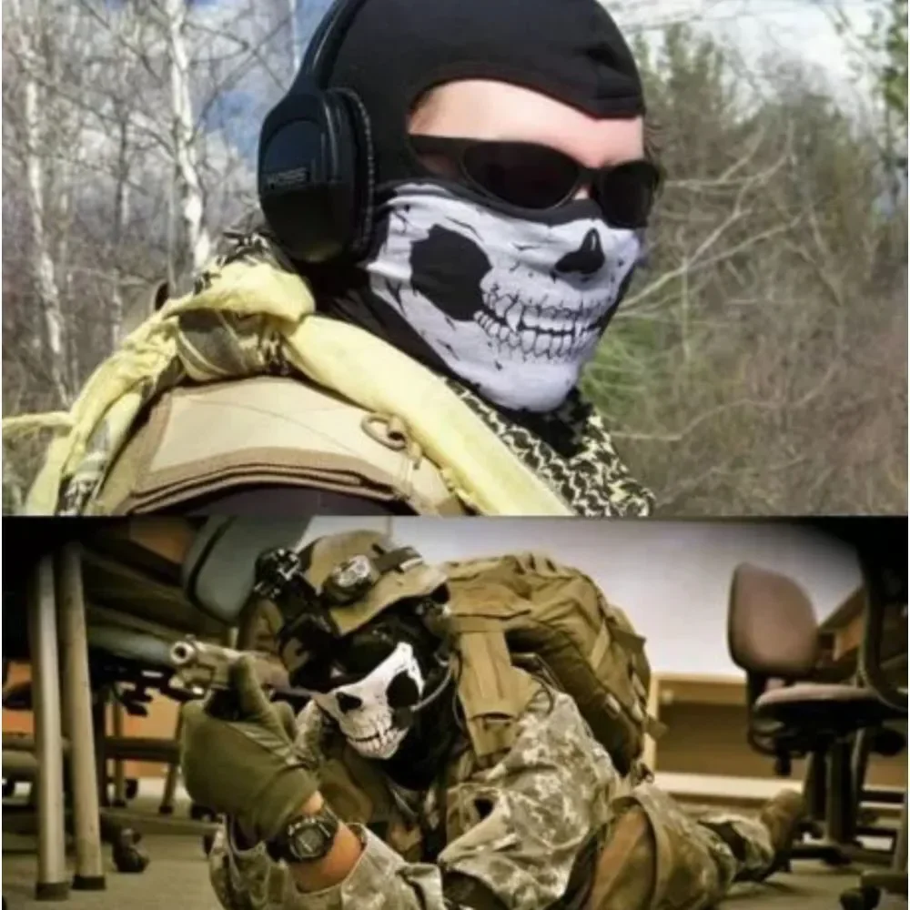 Ghost Skull Bike Motorcycle Helmet Hood Ski Sport Neck Balaclava Face Mask Hat